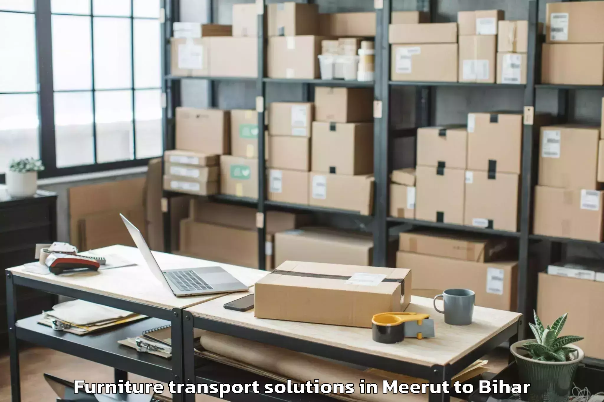 Comprehensive Meerut to Narkatia Furniture Transport Solutions